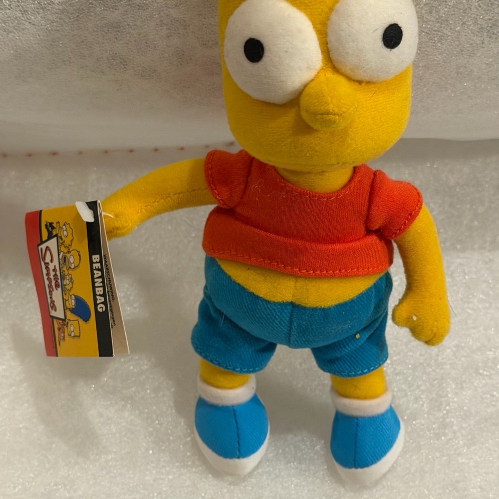 Bart Plush The Simpson 8” vintage 1990 Toy - Red and Blue NWOT